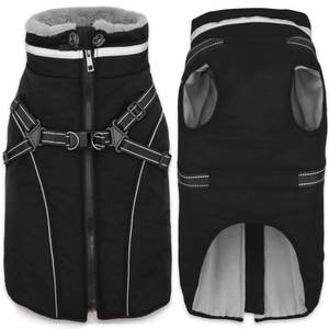lot 14044 image: Fragralley Dog Coat with Harness Built in, Waterproof Windproof Reflective Warm Puffer Jacket, Fleece Lined Vest Winter Parka for Small, Medium, Large Dogs��