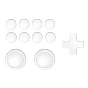 lot 14049 image: PlayVital Silicone Button Covers and Thumb Grip Set for Nintendo SwitchOLED JoyconSwitch Lite, ABXY D-Pad Directional Button Cap for Joycon, White