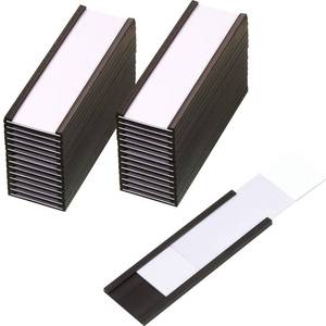 lot 14096 image: Outus 30 Pcs 3 x 1 Inch Magnetic Label Holders Locker Name Tags with 30 Protective Films and 60 Replacement Strips Magnetic Name Plate Card Holders for Office Shelf Mailboxes Locker