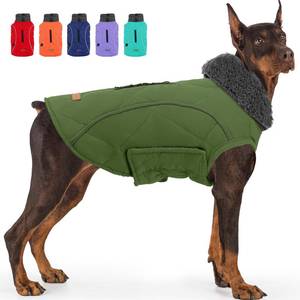 lot 14102 image: EMUST Dog Jacket - Winter Coats for SmallMediumLarge Dogs, French Bulldog Clothes, Green, XL