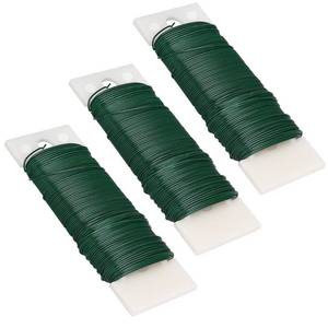 lot 14113 image: Livder 3 Pack 114 Yards 22 Gauge Green Flexible Paddle Wire for Crafts, Christmas Wreaths Tree, Garland and Floral Flower Arrangements