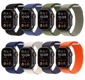 lot 14129 image: Alpine Loop Nylon Band Compatible with Apple-Watch-Ultra-Band 49mm 46mm 45mm 44mm, Sport Women Men Bands with Titanium G-Hook Braided Stap for iWatch Series Ultra 2UltraSE10987654321