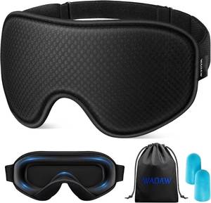 lot 14133 image: WAOAW Sleep Mask for Men Women Blackout Eye Masks for Sleep - 3D Breathable Soft Comfortable Eye Mask for Travel - Adjustable Light Blocking Night Masks for Sleeping