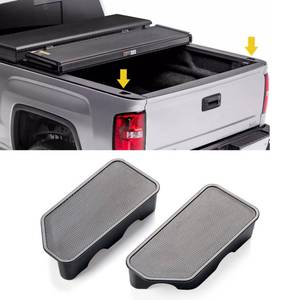 lot 14144 image: Moonlinks Bed Rail Stake Pocket Covers Compatible with 2014-2018 GMC Sierra 1500 and Chevrolet Silverado Stake Pocket Hole Plug Covers 150025002500HD3500HD(Set of 2)