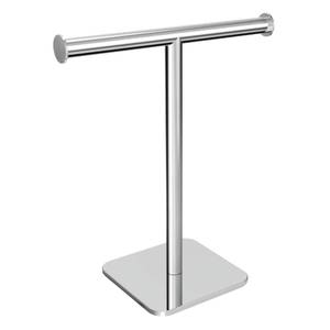 lot 15319 image: RUACQ T-Shape Hand Towel Holder Stand, Weighted Base Towel Rack, Countertop Towel Holder for Bathroom, 304 Stainless Steel, Heavy Duty (Chrome)