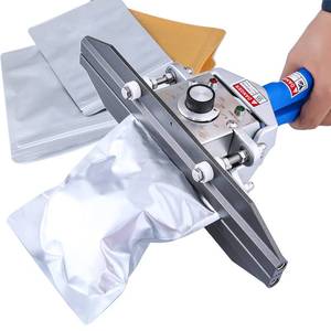 lot 15326 image: Fanlocn Portable Hand Held Mylar Bag Crimper and Sealer - Integrated Type for Plastic Snack Bags Food Storage (12 inch)