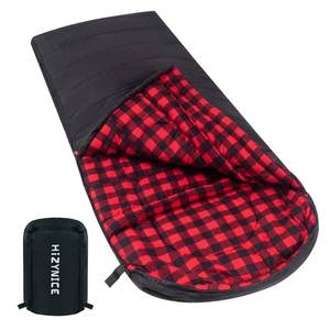 lot 15333 image: HiZYNICE Sleeping Bags for Adults Cold Weather Zero Degree Extra Large Sleeping Bag Adult Big and Tall Winter Camping XXL,Black Right Zip,90 x 39