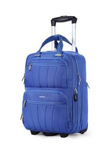 lot 15351 image: FIGESTIN Underseat Carry On Luggage with Wheels, 16-inch Softside Rolling Under Seat Luggage, Lightweight Overnight Small Mini Carry On Suitcase for Women Men(Blue)