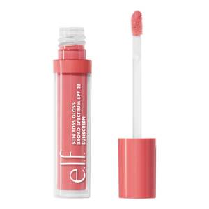 lot 16425 image: e.l.f. Sun Boss Gloss SPF 25, Pigmented Lip Gloss For A High-Shine Finish, Moisturizing & Conditioning Formula, Vegan & Cruelty-Free, Blush Much