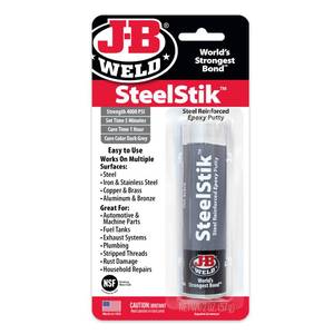 lot 16442 image: J-B Weld 8267 SteelStik Steel Reinforced Epoxy Putty Stick - 2 oz.