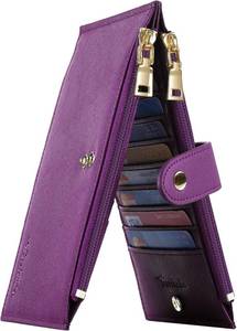 lot 16451 image: Travelambo RFID Wallet Women Large Size Bifold Multi Card Wallet Case with Zipper Pocke Credit Card Holder for Women