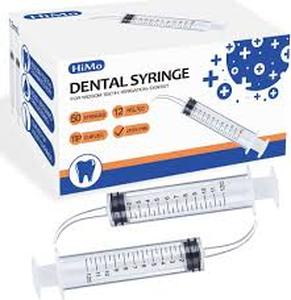 lot 11644 image: Wisdom Teeth Syringes, 50 Pack Irrigation Dental Syringes with Measure Scale & Curved Tip for Dental Care Liquid Oral Tonsil Stone