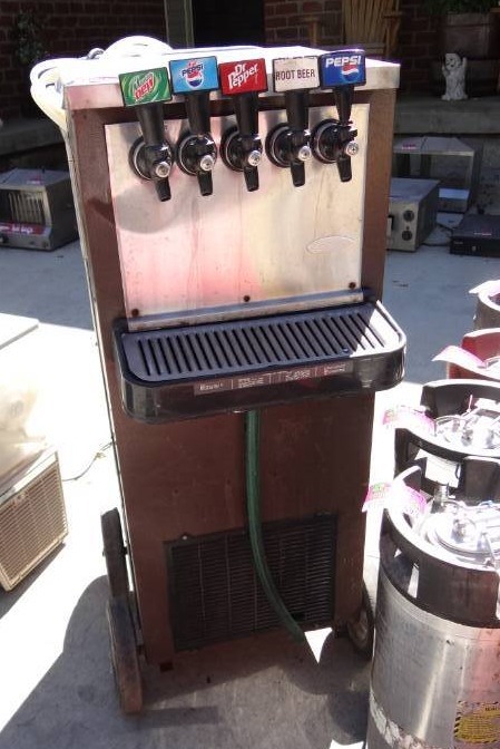 lot 5697 image: Cornelius 5 Head Refrigerated Soda Dispenser