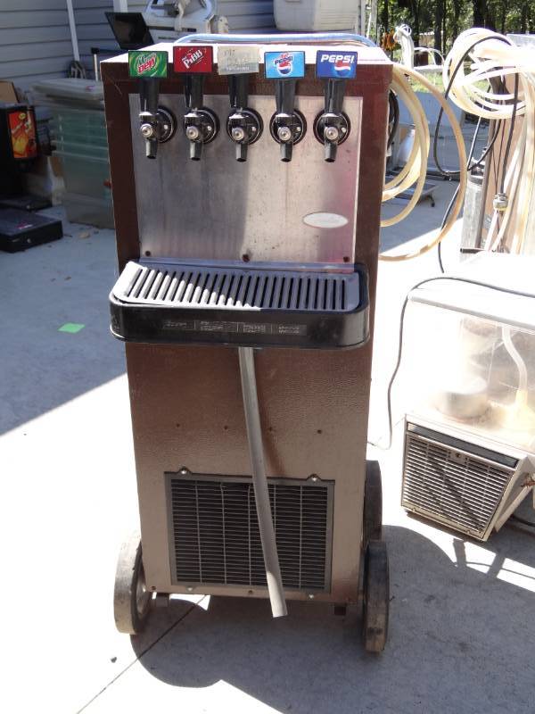 lot 5699 image: Cornelius 5 Head Refrigerated Soda Dispenser