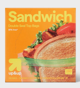 lot 10033 image: Up&Up Sandwich Double Seal Top Bags - 280 Count - Retail $6