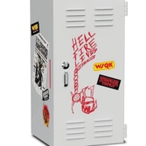 lot 10035 image: Stranger Things Hellfire Club Locker Mini Fridge - Retail $59