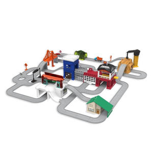 lot 10037 image: Fire Station Build-A-City Truck Playset - Retail $20