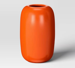 lot 10046 image: Target Room Essentials Orange Ceramic Vase - Retail $10