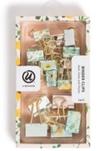 lot 10057 image: U Brands Sunflower Binder Clips Set - Retail $5