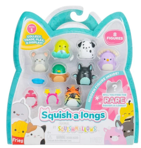 lot 10068 image: Squishmallows Squish-a-longs 8 Pack - 1 inch Mini-Squish with 2 Accessories - Retail $10