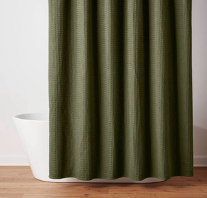 lot 10081 image: Threshold Waffle Weave Shower Curtain - Retail $25