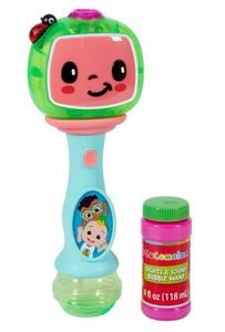 lot 10084 image: Cocomelon Lights and Sounds Bubble Wand - Retail $19
