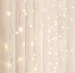 lot 10096 image: LED Curtain String Lights 5x4.6ft - Retail $17