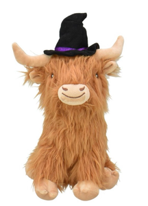lot 10114 image: Multipet Halloween Highland Cow Dog Toy - Retail $12