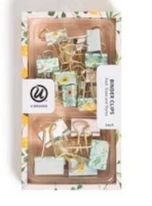 lot 10117 image: U Brands Sunflower Binder Clips Set - Retail $5