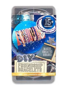 lot 10122 image: Kids DIY Friendship Bracelet Kit Ages 6 - Multicolor, 15 Bracelets - Retail $5