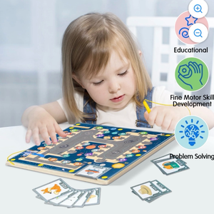 lot 10133 image: Deli Magnetic Alphabet Maze Board Game - Retail $24