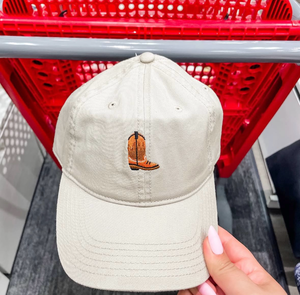 lot 10143 image: Cowboy Boot Embroidered Baseball Cap - Retail $15