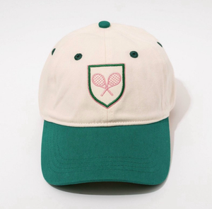 lot 10144 image: Tennis Sport Cap with Crossed Rackets Logo - Retail $15