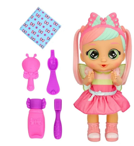 lot 10145 image: Cry Babies Bellas Morning Routine Interactive 13.6 Baby Doll with 25 Baby Sounds and Interactive Accessories - Retail $55