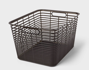 lot 10147 image: Aria Jelly Storage Basket - Large Black - Retail $8