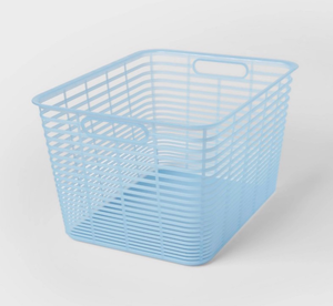 lot 10148 image: Aria Jelly Storage Basket - Light Blue - Retail $8