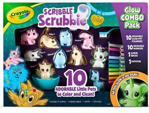 lot 10169 image: Crayola Scribble Scrubbie Pets Glow Combo Pack - Retail $29