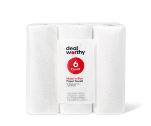lot 14706 image: Dealworthy Make-A-Size Paper Towels 6 Pack - Retail $4