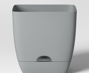 lot 14709 image: Square Self-Watering Planter 10x10 Gray - Retail $10