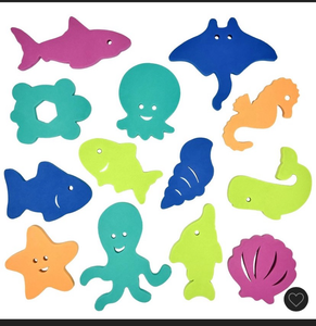 lot 14712 image: FunPlay Foam Under the Sea Bath Buddies - 15pc Set - Retail $3