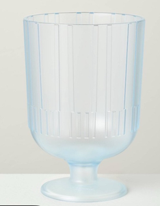 lot 14715 image: Hearth & Hand Magnolia Blue Acrylic Wine Goblet - Retail $3