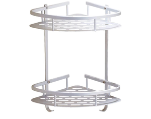 lot 14735 image: 2-Tier Corner Shelf Organizer - Retail $15