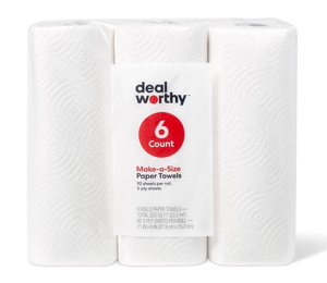 lot 14748 image: Dealworthy Make-A-Size Paper Towels 6 Pack no - Retail $4