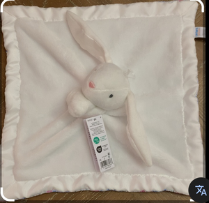 lot 14750 image: White Bunny Security Blanket - Retail $12