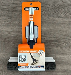 lot 14763 image: Casabella Click Clean and Organize Roller Mop Head and Hook - Retail $12