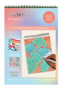 lot 14765 image: Lifelines FlowArt Dot-By-Letter Botanicals Meditation Kit - Retail $15