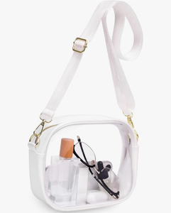 lot 14767 image: Clear Stadium Security Bag with White Trim - Retail $15