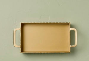 lot 14771 image: Hearth & Hand Magnolia Fluted Metal Tray - Retail $24