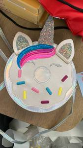 lot 14773 image: Unicorn Donut Crossbody Purse - Retail $15