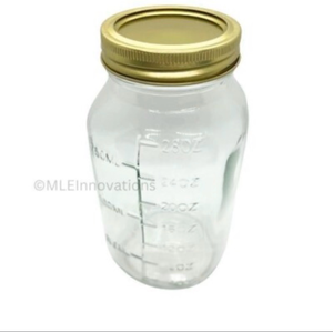 lot 14781 image: Wide Mouth Mason Jar with Metal Lid - Retail $3